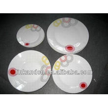 Haonai 16pcs redonda cena de porcelana étnica conjunto